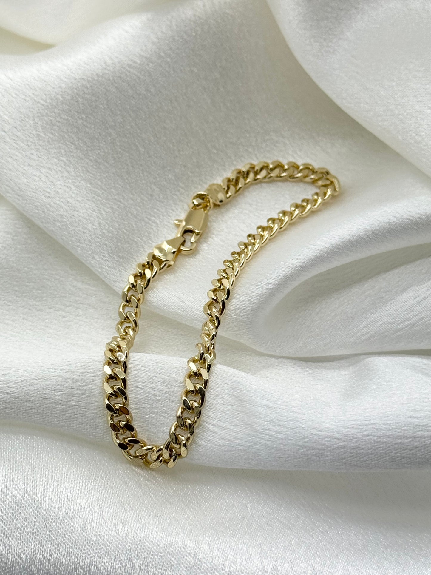 Golden Glow Cuban Link Bracelet