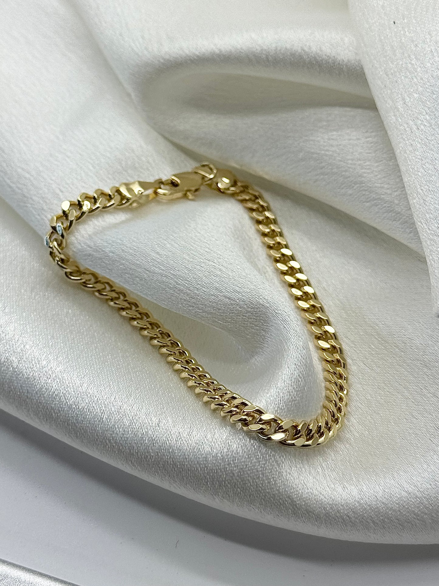 Golden Glow Cuban Link Bracelet