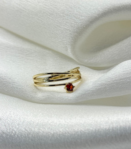 Crimson Glow Ring