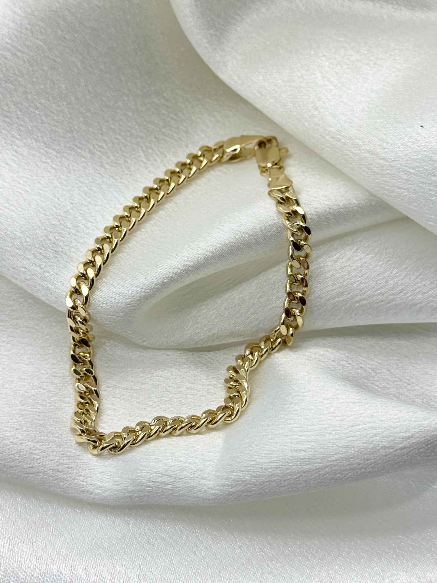 Golden Glow Cuban Link Bracelet