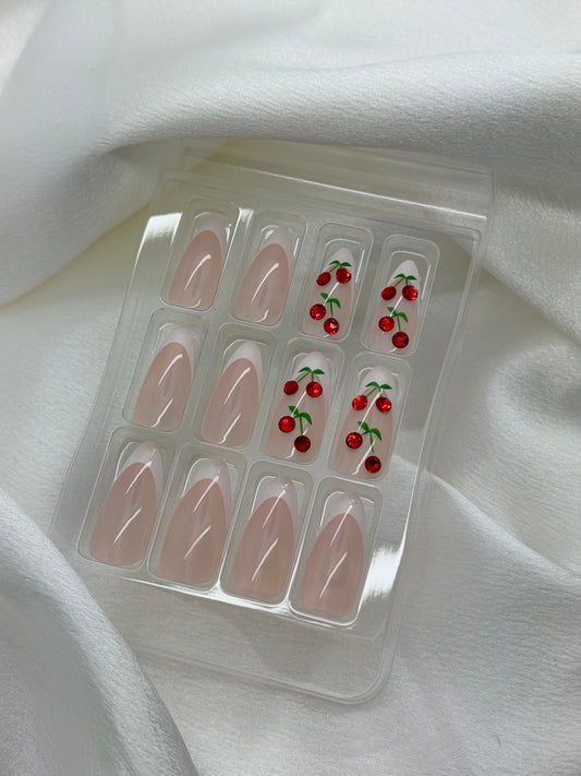 Cherry French Tip